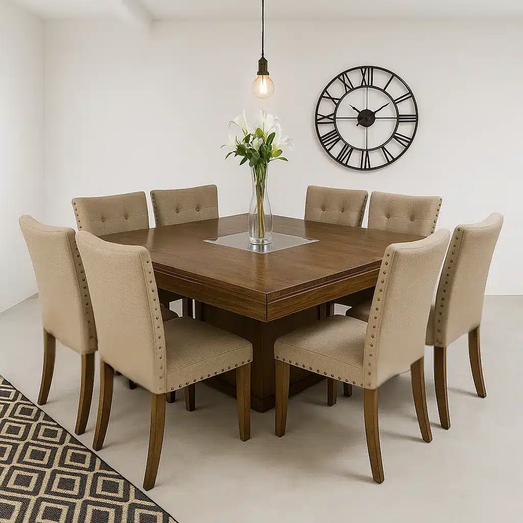 Comedor Irantu Pura Madera 8 Sillas