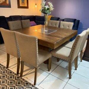 Comedor Nineth Pura Madera 8 Sillas