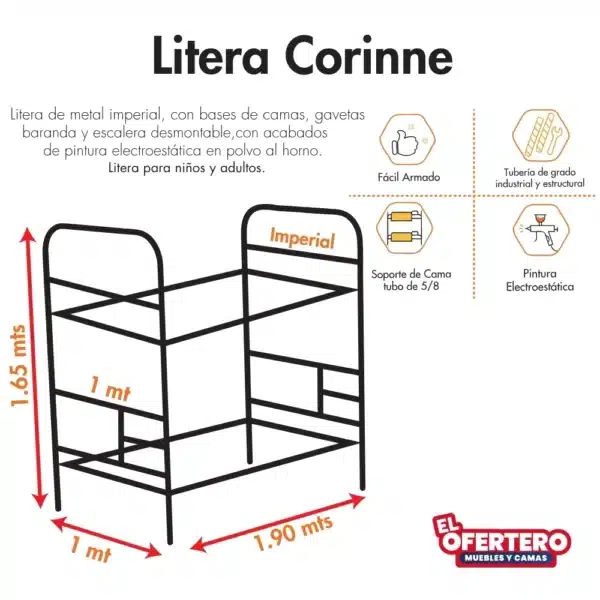 Litera Corinne Imperial - Imagen 5