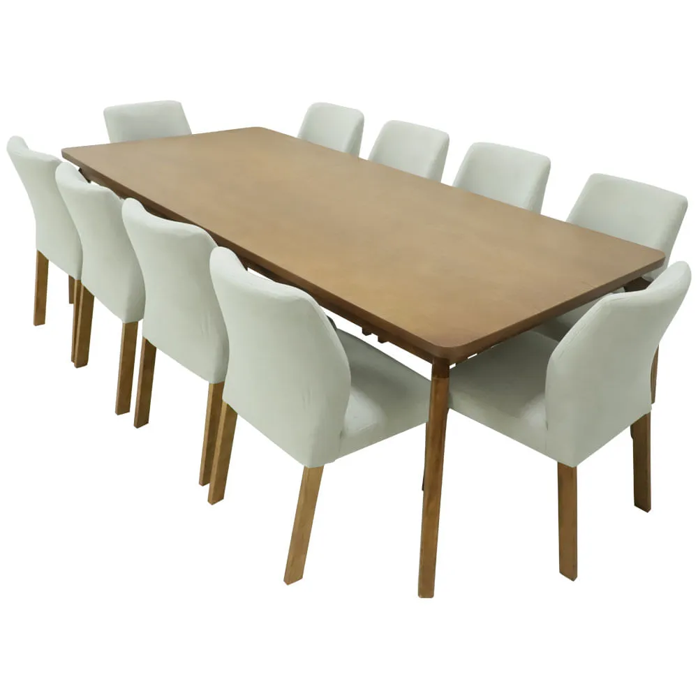Comedor  Asgar  Pura Madera 10 Sillas