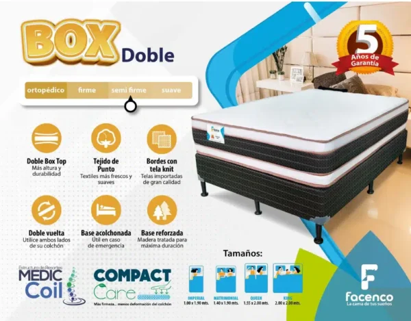 Camas Facenco Box Doble - Imagen 5