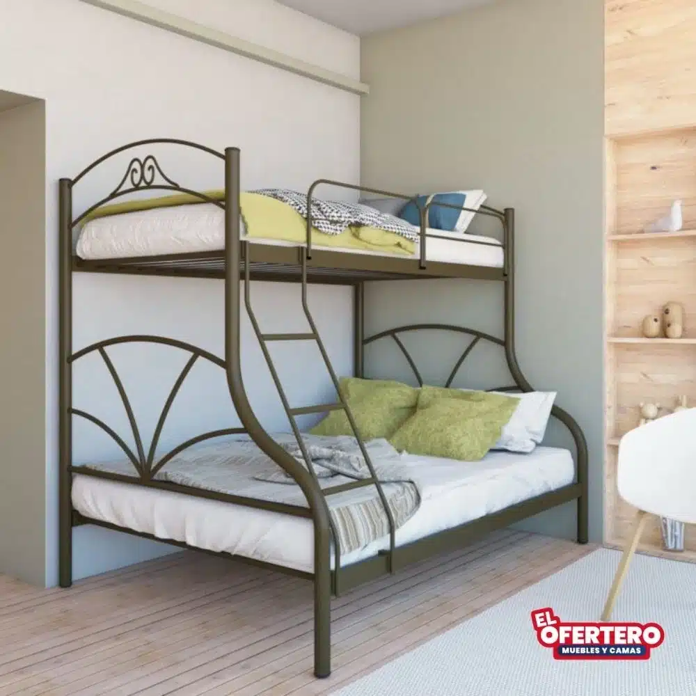 Combo Litera Irantu Imperial / Matrimonial + Colchones + Almohadas