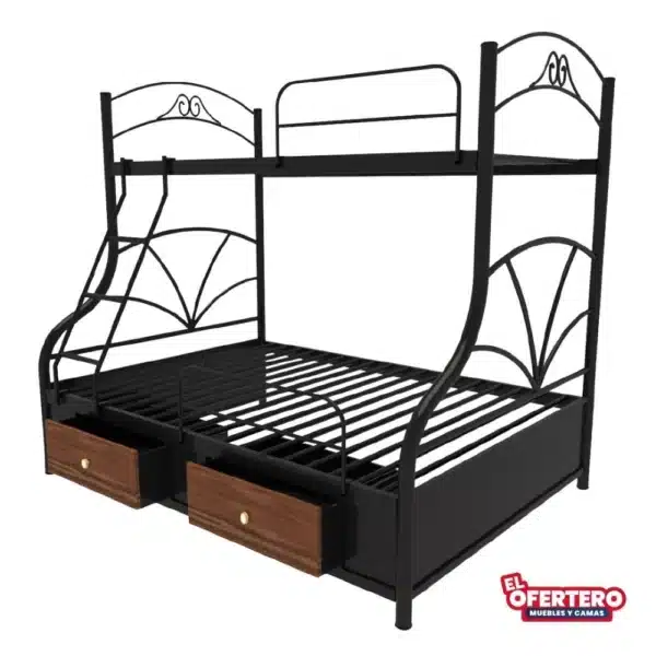 Combo Litera Trinus c/gavetas Imperial / Matrimonial + Colchones + Almohadas - Imagen 4