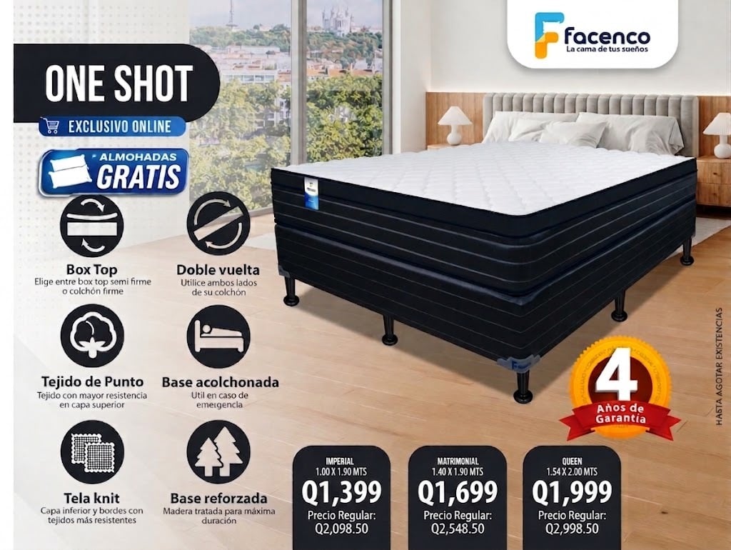 Liquidación de Camas Facenco One Shot