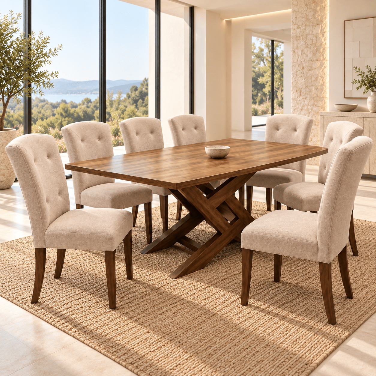 Comedor Bellagio 8 Sillas  "Pura Madera"
